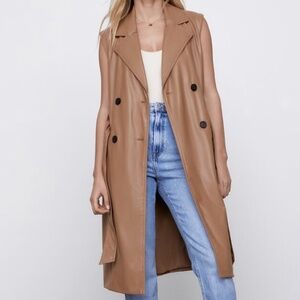 Faux Leather Vest